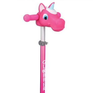 Đồ chơi gắn vào xe Globber Scooter Friends đầu kỳ lân, Deep Pink