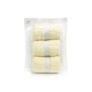L`Ange- Khăn nhỏ vải bông 9 lớp 22x22cm- Vàng