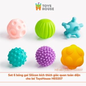 Set Bóng gai Silicon kích thích giác quan toàn diện cho bé-Toys House