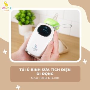 Túi hâm ủ bình sữa Moazbebe tích điện MB-081