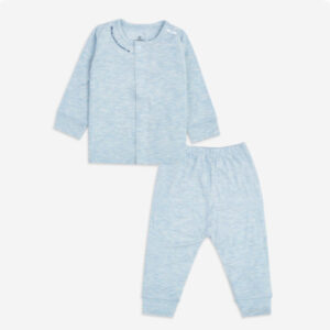 BUBABY- Bộ dài tay cài giữa- Blue