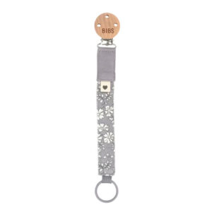 Dây đeo ty ngậm BIBS x Liberty Pacifier Clip Capel, Fossil Grey