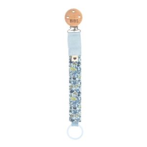 Dây đeo ty ngậm BIBS x Liberty Pacifier Clip Chamomile Lawn, Baby Blue