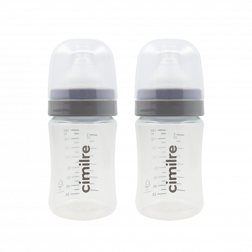 Bộ 2 bình sữa Cimilre 160ml núm ti size S từ 0 – 3 tháng tuổi