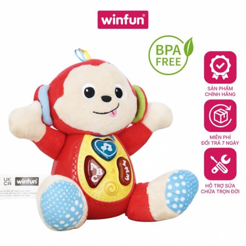 Đồ chơi sơ sinh – tiền giáo dục: chú khỉ phát nhạc vui nhộn Winfun 0275-01