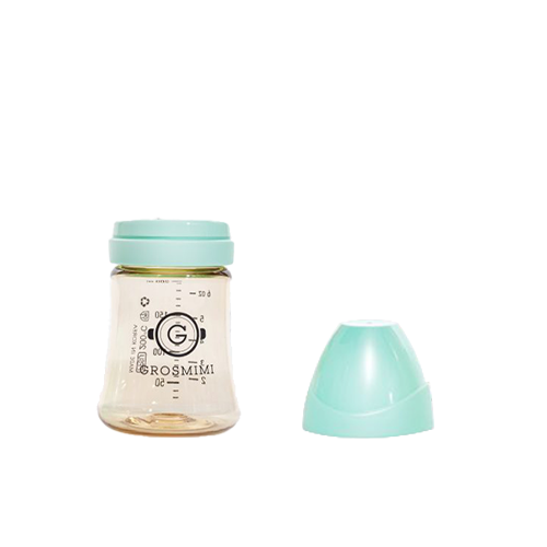 Bình sữa Grosmimi PPSU 200ml (không núm ti) – màu Aqua Green