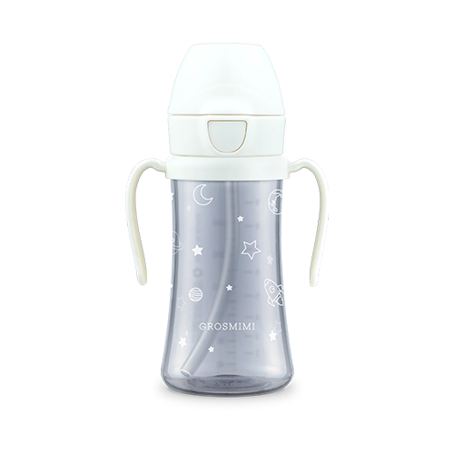 Bình tập uống Grosmimi PPSU Straw Cup Space 300ml, White