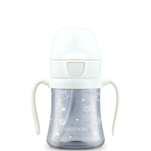 Bình tập uống Grosmimi PPSU Straw Cup Space 200ml, White