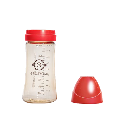 Bình sữa Grosmimi PPSU 300ml (không núm ti) – màu Đỏ