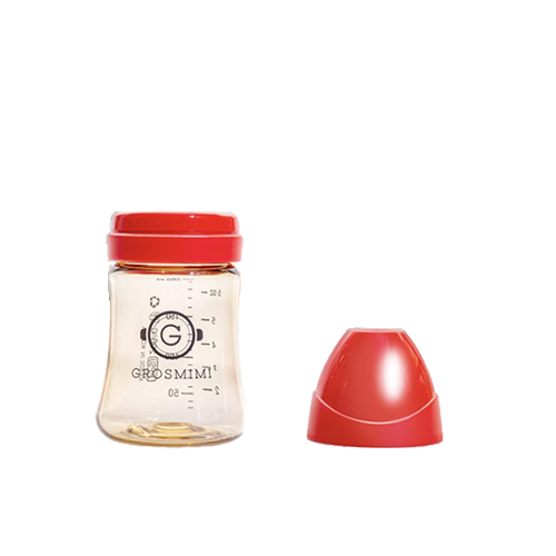 Bình sữa Grosmimi PPSU 200ml (không núm ti) – màu Đỏ