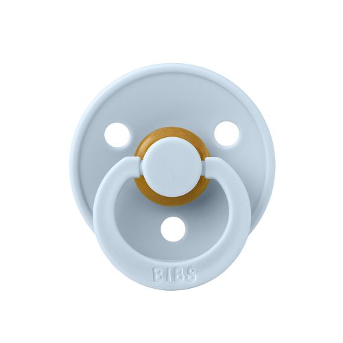Ty ngậm núm tròn cao su tự nhiên BIBS Pacifier Colour Latex Size 1 từ 0-6 tháng tuổi, Baby Blue