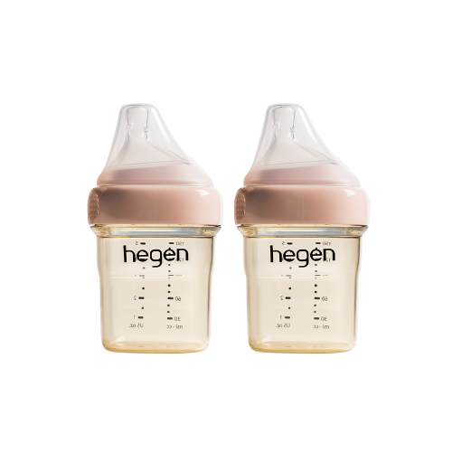 Bộ 2 bình sữa Hegen PPSU 150ml núm ti size S từ 1 – 3 tháng, Pink