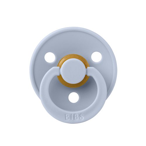 Ty ngậm núm tròn cao su tự nhiên BIBS Pacifier Colour Latex Size 1 từ 0-6 tháng tuổi, Dusty Blue
