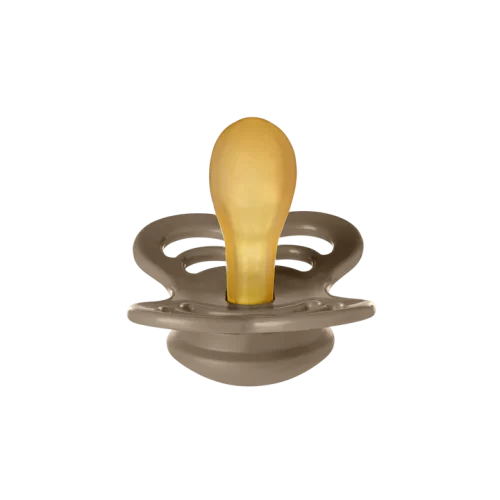 Ty ngậm núm đối xứng cao su tự nhiên BIBS Pacifier Supreme Latex Size 1 (0-6 tháng), Dark Oak