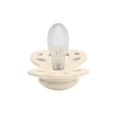 Ty ngậm núm đối xứng Silicone BIBS Pacifier Infinity Symmetrical Size 1 (0-6 tháng),  Ivory