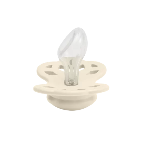 Ty ngậm núm dẹt Silicone BIBS Pacifier Infinity Anatomical Size 1 (0-6 tháng),Ivory