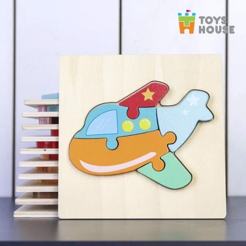 Đồ chơi ghép hình gỗ 3D – đồ chơi gỗ thông minh Toys House hình máy bay