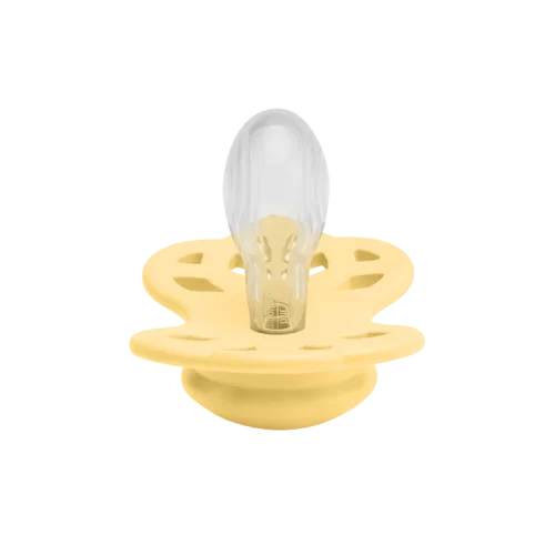 Ty ngậm núm đối xứng Silicone BIBS Pacifier Infinity Symmetrical Size 1 (0-6 tháng), Pale Butter
