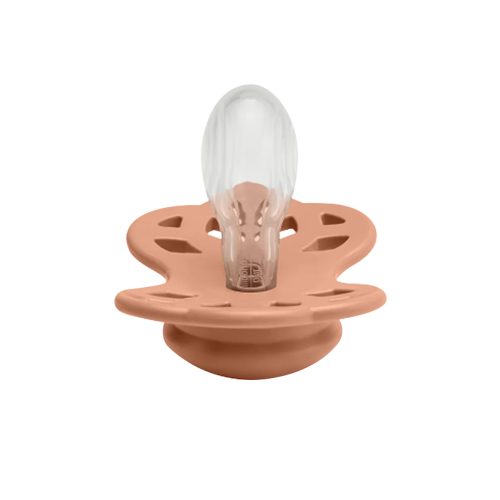 Ty ngậm núm đối xứng Silicone BIBS Pacifier Infinity Symmetrical Size 1 (0-6 tháng), Peach