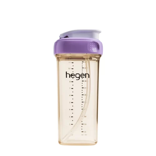 Bình tập uống Hegen Straw Cup PPSU 330ml, Purple