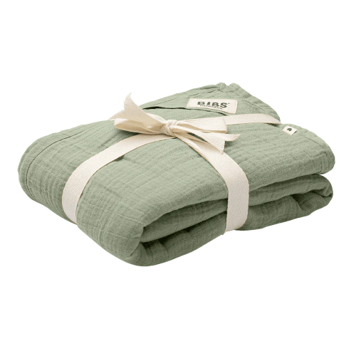 Khăn quấn 100% Organic Bibs Muslin Swaddle, size 120x120cm, Sage