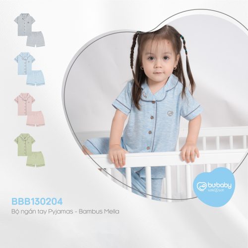 BUBABY-Bộ cộc tay PYJAMAS_Blue