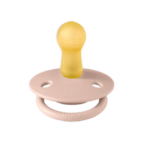 Ty ngậm núm tròn cao su tự nhiên BIBS Pacifier De Lux Latex Size 1 (0-6 tháng), Blush