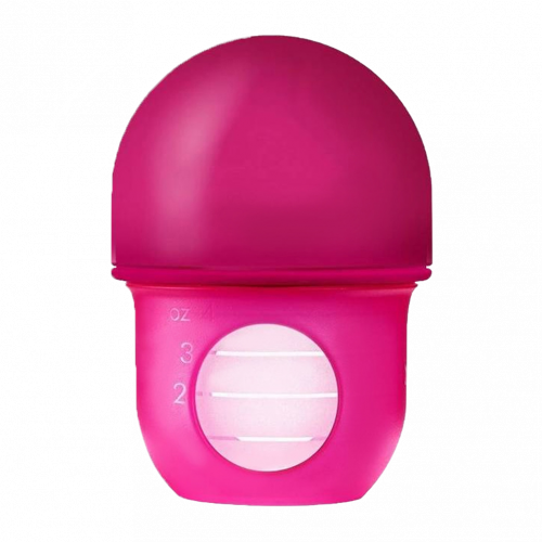 Bình sữa silicone Boon NURSH 118ml, 0 đến 3 tháng, Pink