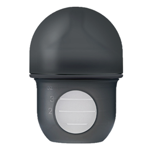 Bình sữa silicone Boon NURSH 118ml, 0 đến 3 tháng, Gray