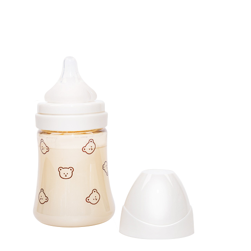 Bình sữa Grosmimi PPSU Dotgom Feeding Bottle 200ml núm ti dành cho bé 1-3 tháng tuổi – màu White