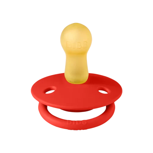 Ty ngậm núm tròn cao su tự nhiên BIBS Pacifier De Lux Latex Size 1 (0-6 tháng), Candy Apple