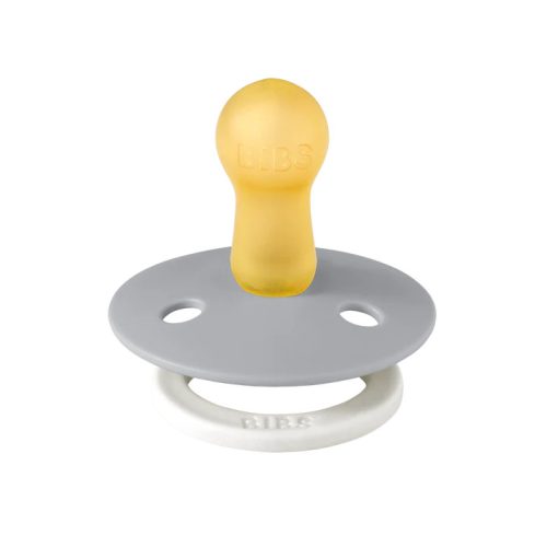 Ty ngậm núm tròn cao su tự nhiên BIBS Pacifier Colour Latex phát quang Size 2 trên 6 tháng tuổi, Cloud GLOW