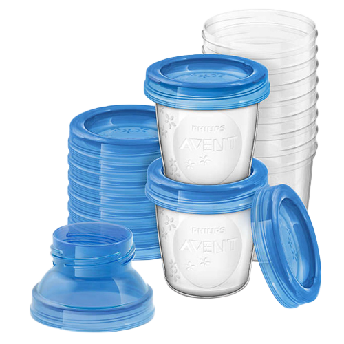 Set 10 côc trữ sữa Avent kèm cổ nối