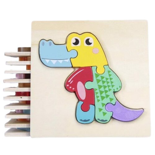 Đồ chơi ghép hình gỗ 3D – đồ chơi gỗ thông minh Toys House hình cá sấu