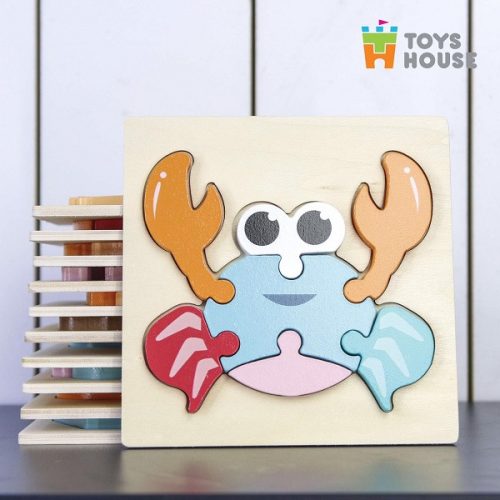 Đồ chơi ghép hình gỗ 3D – đồ chơi gỗ thông minh Toys House hình cua