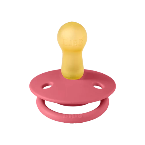 Ty ngậm núm tròn cao su tự nhiên BIBS Pacifier De Lux Latex Size 1 (0-6 tháng), Coral