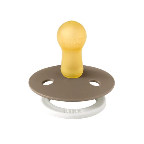 Ty ngậm núm tròn cao su tự nhiên BIBS Pacifier Colour Latex phát quang Size 2 trên 6 tháng tuổi, Dark GLOW