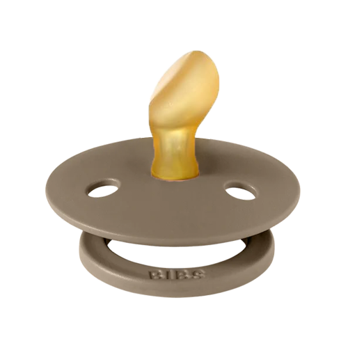 Ty ngậm núm dẹt cao su tự nhiên BIBS Pacifier Colour Latex Anatomical Size 1 (0-6 tháng), Dark Oak