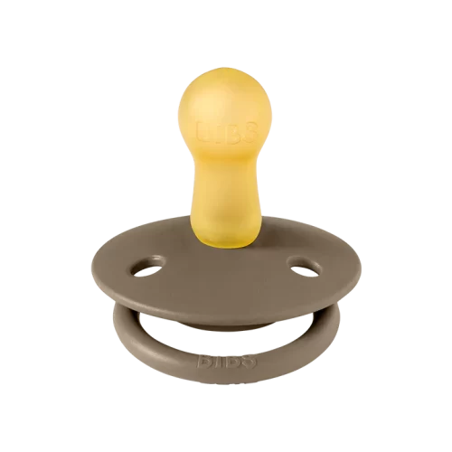 Ty ngậm núm tròn cao su tự nhiên BIBS Pacifier De Lux Latex Size 1 (0-6 tháng), Dark Oak