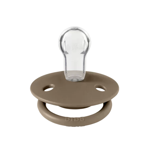 Ty ngậm núm tròn Silicone BIBS Pacifier DeLux Onesize từ 0-3 tuổi, Dark Oak