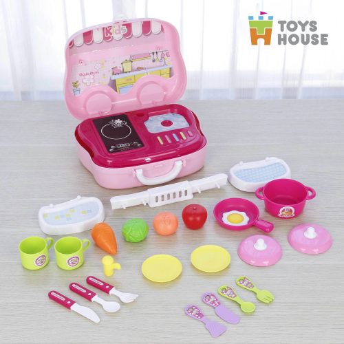Hộp bếp nấu ăn hình ô tô mã 008-915 màu hồng