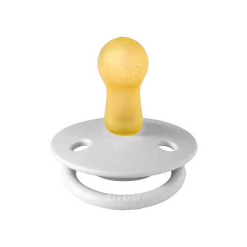 Ty ngậm núm tròn cao su tự nhiên BIBS Pacifier De Lux Latex Size 2 (trên 6 tháng), Haze