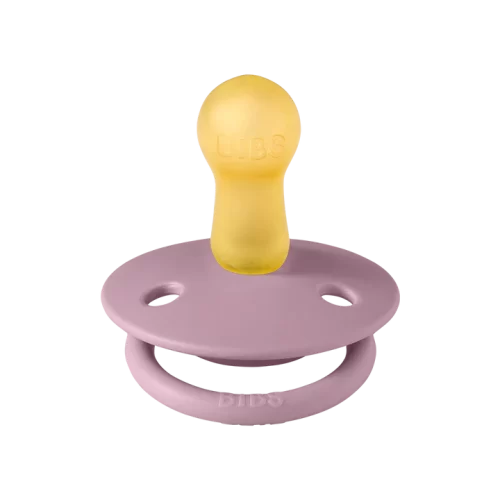Ty ngậm núm tròn cao su tự nhiên BIBS Pacifier De Lux Latex Size 1 (0-6 tháng), Heather