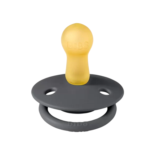 Ty ngậm núm tròn cao su tự nhiên BIBS Pacifier De Lux Latex Size 1 (0-6 tháng), Iron