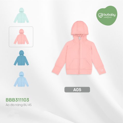 BUBABY- ÁO KHOÁC ĐA NĂNG 4S_Hồng Cam