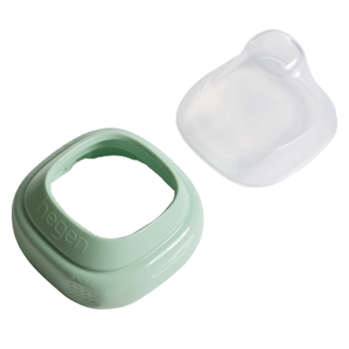 Bộ nắp đậy núm ti và Cổ nối bình sữa Hegen, Green