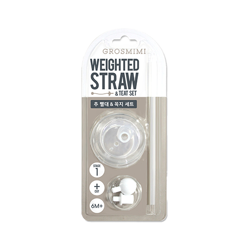 Núm tập uống, Ống hút và Quả tạ Grosmimi Weighted Straw & Teat Set