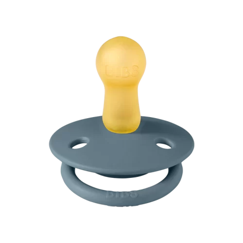 Ty ngậm núm tròn cao su tự nhiên BIBS Pacifier De Lux Latex Size 1 (0-6 tháng), Petrol