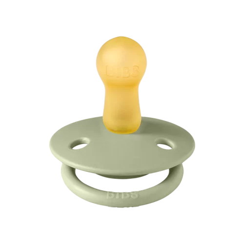 Ty ngậm núm tròn cao su tự nhiên BIBS Pacifier De Lux Latex Size 1 (0-6 tháng), Sage