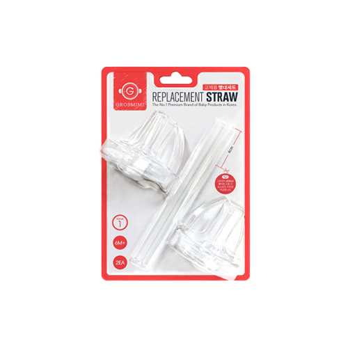 Bộ phụ kiện thay thế bình tập uống Grosmimi Replacement Straw Stage 1